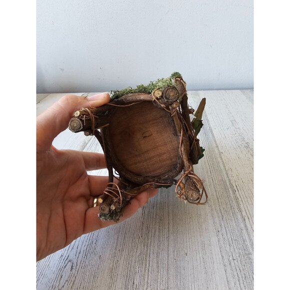 Water fairy chair wooden garden village‎ statue figurine decor flowers - Picture 8 of 8